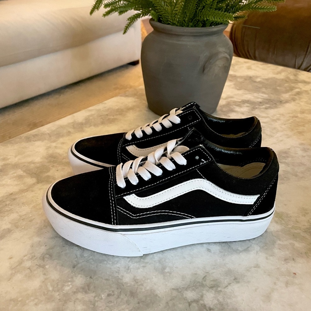 Vans Old Skool Platform Black and White Sneakers